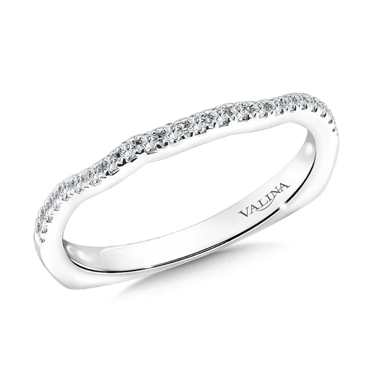 True fit matching diamond wedding band and a beautiful reminder of that special day for years to come.