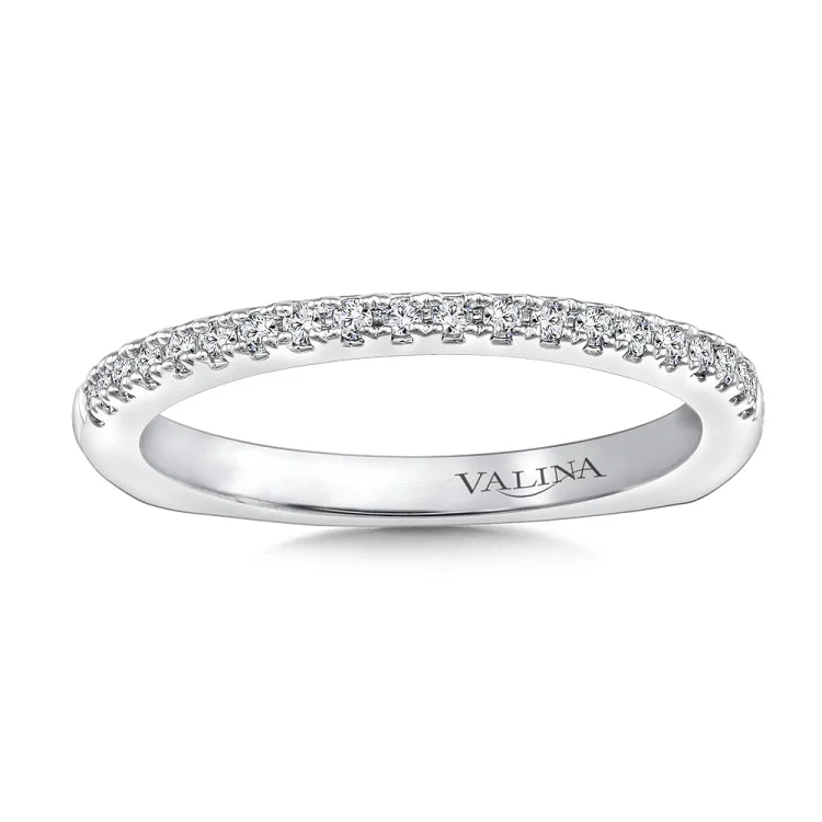 True fit matching diamond wedding band and a beautiful reminder of that special day for years to come.