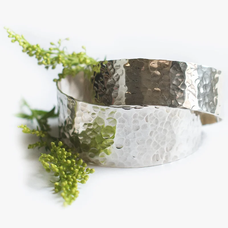 paula : hand hammered sterling cuffs