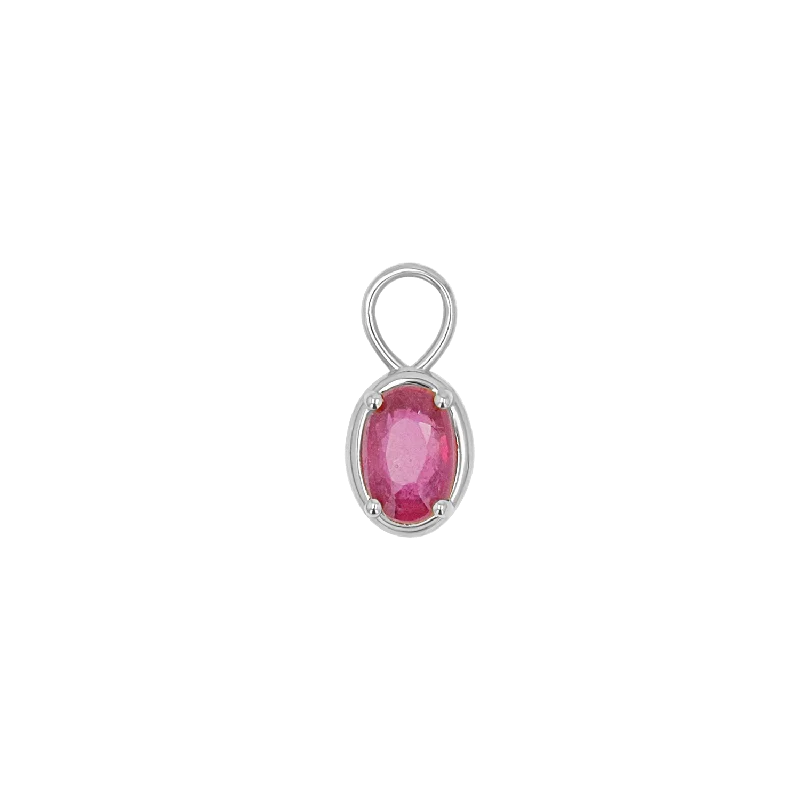 14K White Gold / Ruby