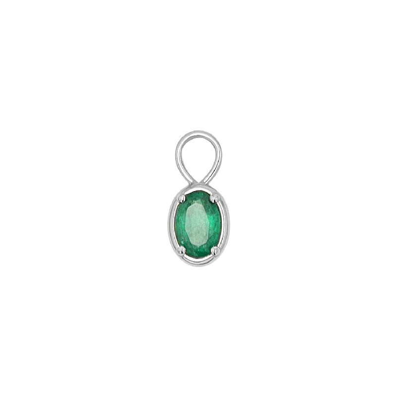 14K White Gold / Emerald