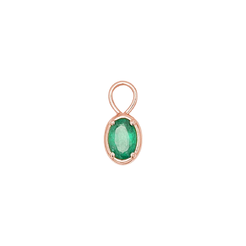 14K Rose Gold / Emerald