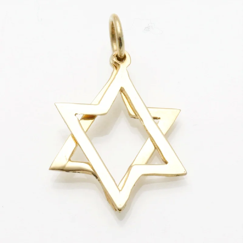 14k Yellow gold Kinetic Jewish Star of David Pendant