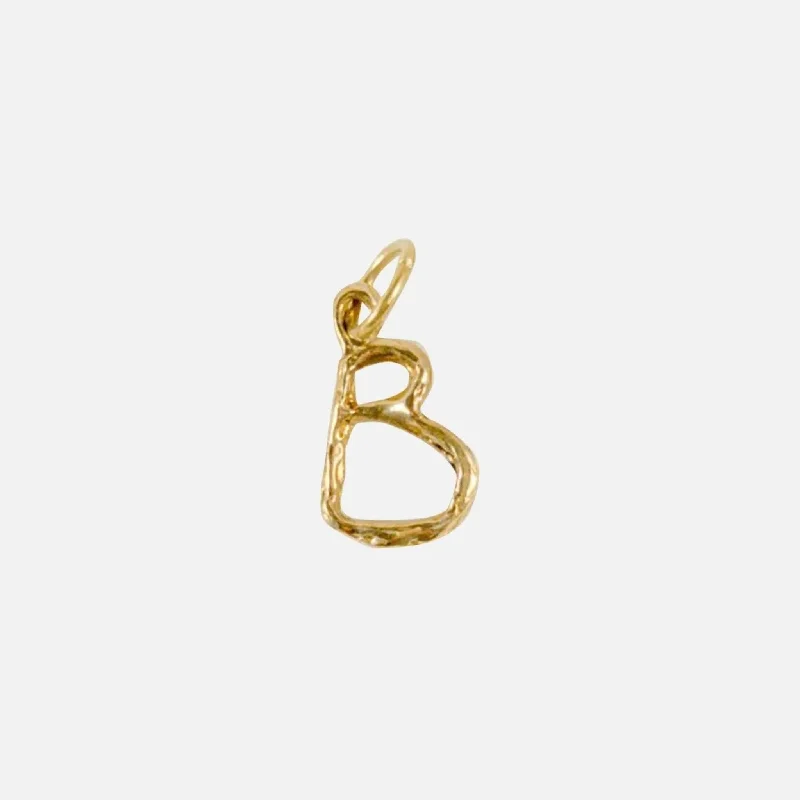 14k Yellow Gold / B