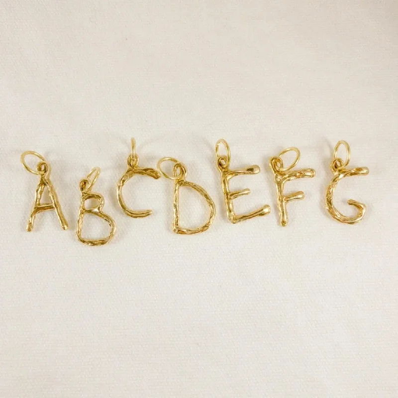 Letter Charm in Gold