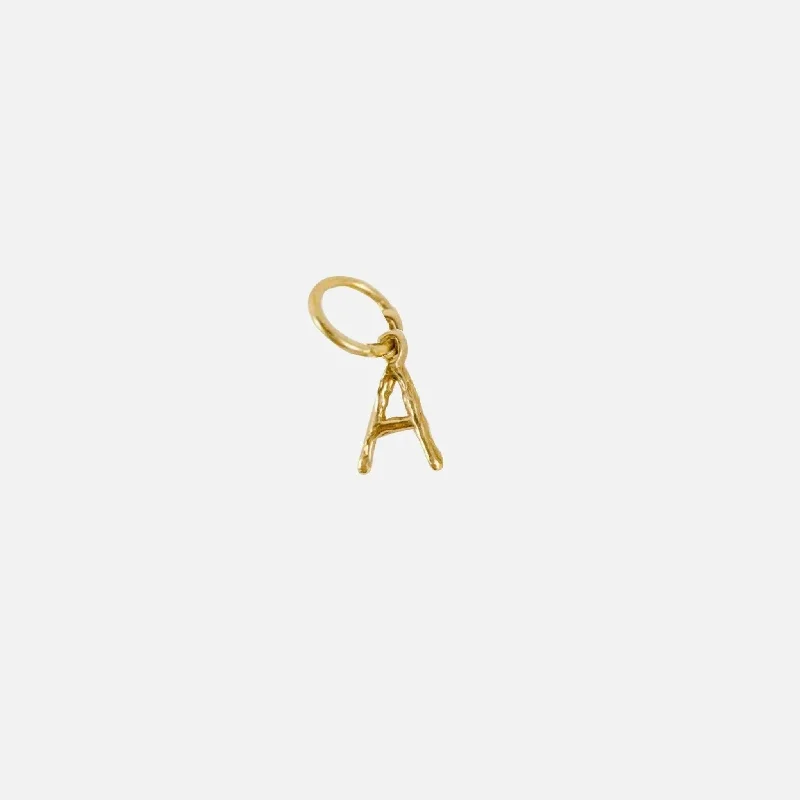 Mini Letter Charm in Gold