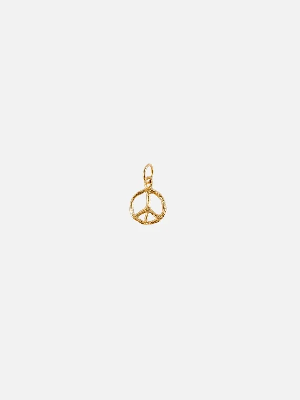 Mini Peace Charm in Gold